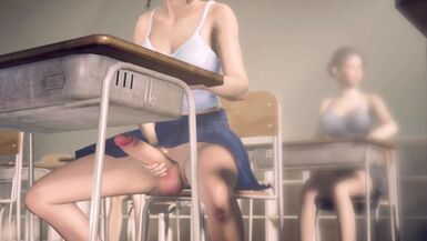 Animated Asian Shemale Masturbating - Futanari Asian Girl Masturbating in Classroom in Public at theTranny