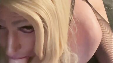 Bubble Butt Tranny Blowjob POV - 12 image