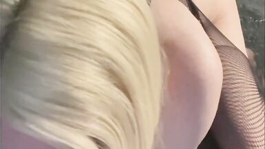 Bubble Butt Tranny Blowjob POV - 5 image