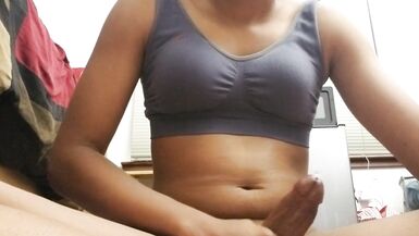 MTF Teen Masturbates and Cums in Dorm Room while Roommates are away - 14 image