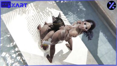 Cosplay, two Egyptian Cats Fuck in the Pool - 4 image