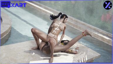 Cosplay, two Egyptian Cats Fuck in the Pool - 7 image