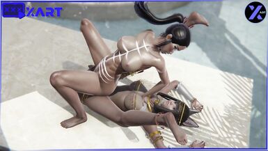 Cosplay, two Egyptian Cats Fuck in the Pool - 8 image