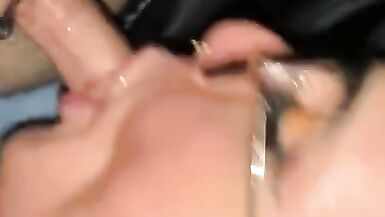 Trans Bitch Giving Sloppy Car Head to Straight Guy - 13 image