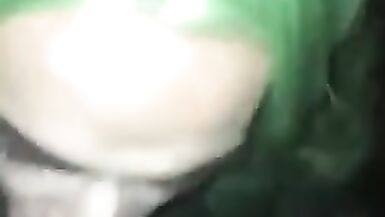 Green Hair Trap Sucking BBC - 10 image