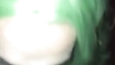 Green Hair Trap Sucking BBC - 14 image