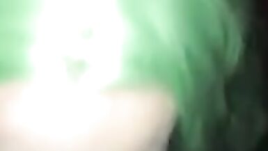 Green Hair Trap Sucking BBC - 9 image
