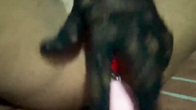 Amateur Sissy Masturbates with a Creamy Pink Vibrator (Part 2) - 12 image