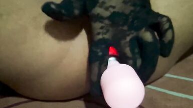 Amateur Sissy Masturbates with a Creamy Pink Vibrator (Part 2) - 9 image