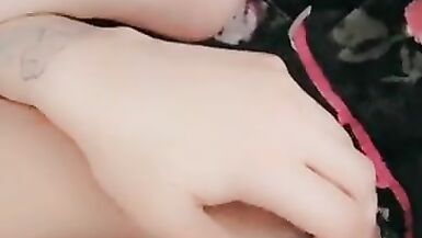 Transgirl finger fucks her creampied arsehole - 14 image