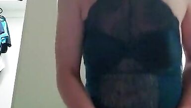 Sissy Jerks off Lingerie - 10 image