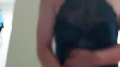 Sissy Jerks off Lingerie - 13 image