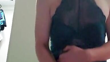 Sissy Jerks off Lingerie - 14 image