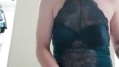 Sissy Jerks off Lingerie - 2 image