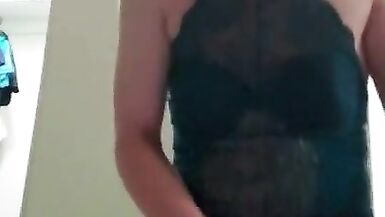 Sissy Jerks off Lingerie - 4 image