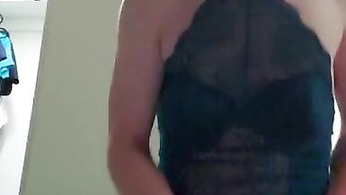 Sissy Jerks off Lingerie - 9 image