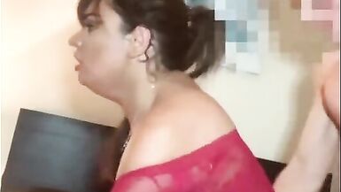 trans in red getting fucked from behind - 11 image