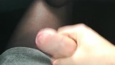 After School Femboy In Car Cute Orgasm - 1 image