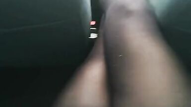 After School Femboy In Car Cute Orgasm - 2 image