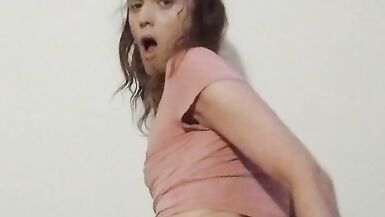 Petite Latina Tgirl Stuffs herself with a Huge Toy - 10 image