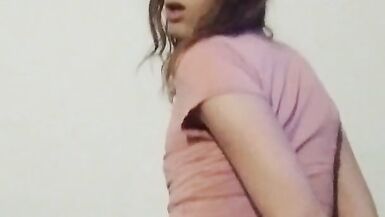 Petite Latina Tgirl Stuffs herself with a Huge Toy - 9 image