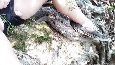 Trans Cutie Lily Pees on a Park Trail next to the Water - 14 image