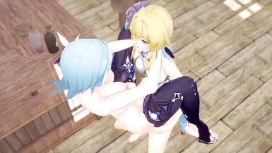 Genshin Impact - Futa Lumine Fuck Eula at Tavern - 10 image
