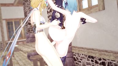 Genshin Impact - Futa Lumine Fuck Eula at Tavern - 11 image