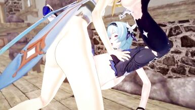 Genshin Impact - Futa Lumine Fuck Eula at Tavern - 12 image