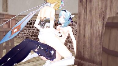 Genshin Impact - Futa Lumine Fuck Eula at Tavern - 4 image