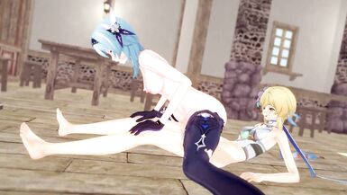 Genshin Impact - Futa Lumine Fuck Eula at Tavern - 7 image
