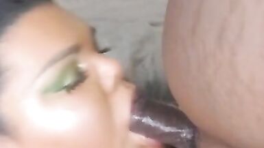 Thick BBC Cums in BBW Trans Kokoluv Mouth!!! - 12 image