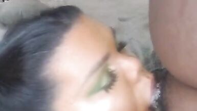 Thick BBC Cums in BBW Trans Kokoluv Mouth!!! - 9 image