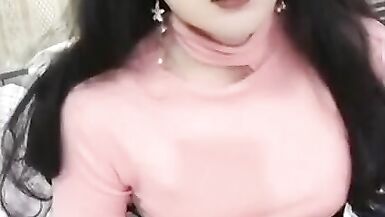 Sexy horny asian ladyboy masturbating with a jerk off machin - 15 image