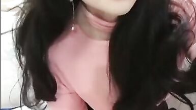 Sexy horny asian ladyboy masturbating with a jerk off machin - 5 image