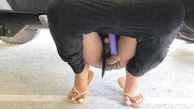 Latina Sissy Cums In Public Parking Lot - 14 image