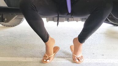 Latina Sissy Cums In Public Parking Lot - 3 image