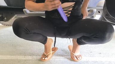 Latina Sissy Cums In Public Parking Lot - 4 image