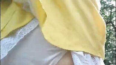 Kathy flashing again in the forest - 3 image