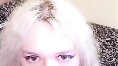 Tgirl Body Writing Whore Deepthroats and Gags on Dildo - 11 image