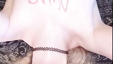 Tgirl Body Writing Whore Deepthroats and Gags on Dildo - 14 image