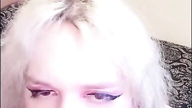 Tgirl Body Writing Whore Deepthroats and Gags on Dildo - 7 image